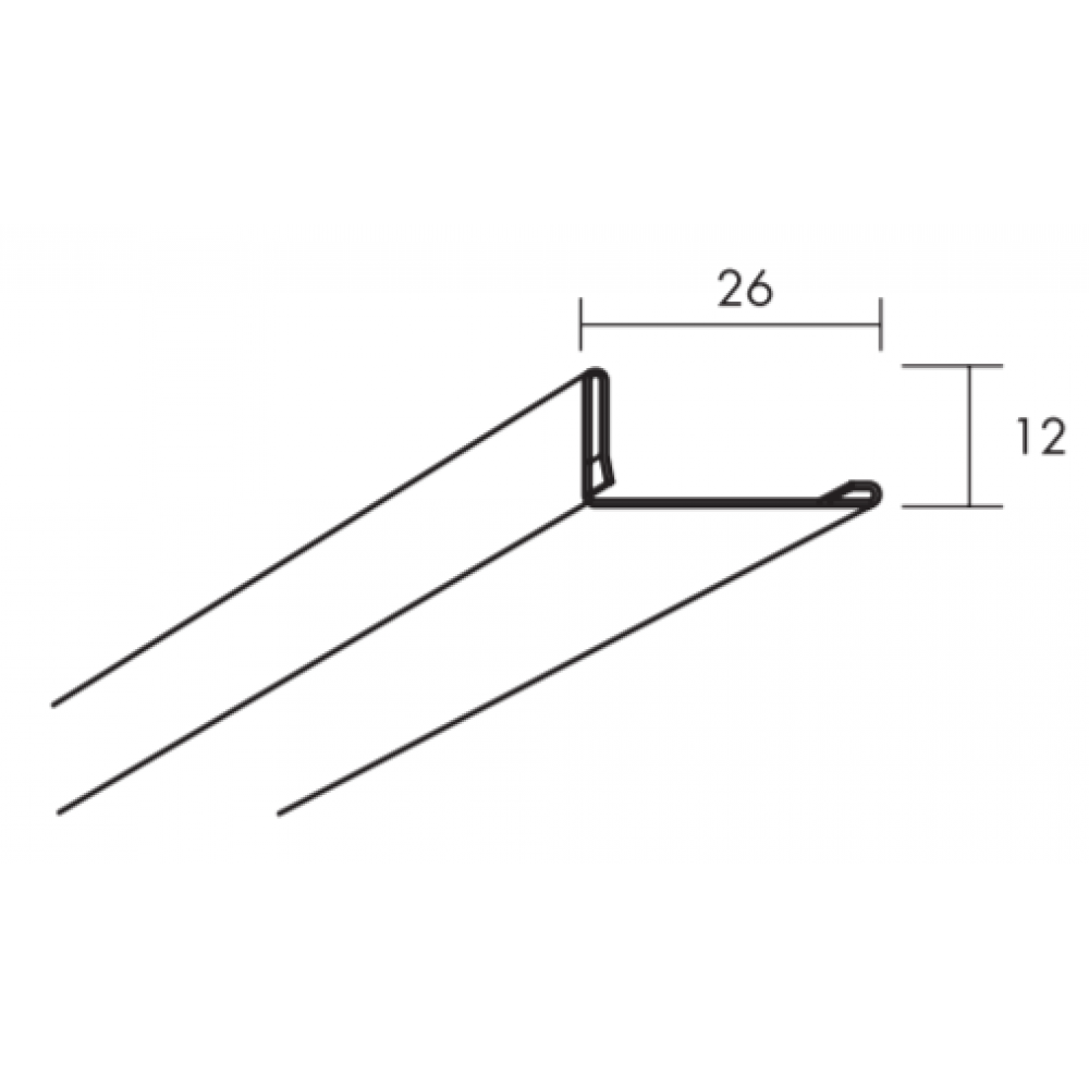 Профиль Connect F-Trim 10 0730, Белый 01