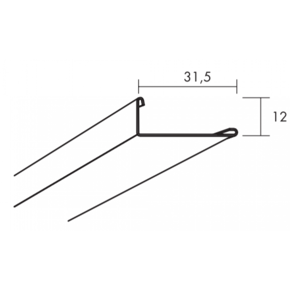 Профиль Connect F-Trim 15 0896, Белый 01
